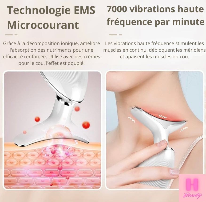 H Beauty - Appareil de Massage Raffermissant pour le Cou